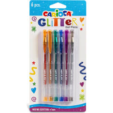 Carioca Glitter 6kpl geelikynä