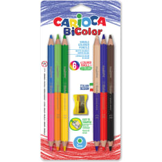 Carioca Bi-Color 6 kpl kaksipäinen puuvärikynä