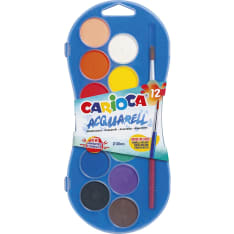 Carioca Watercolor Plastic Case 12pcs Ø 30 mm