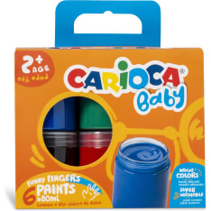 Carioca Baby 6 x 80ml sormivärit