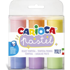 Carioca Pastel Tempera 6kpl askarteluväri