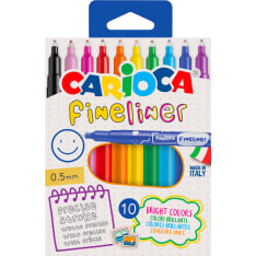 Carioca Fineliner 10 kpl laatikko kuitukärkikynät