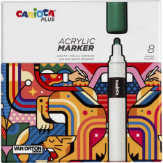 CARIOCA Plus Acrylic Marker 8 kpl maalikynä