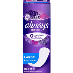 Always Dailies Extra Protect Large 26 kpl pikkuhousunsuoja
