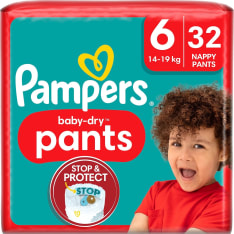 Pampers Baby Dry S6 15+ kg 32 kpl housuvaippa