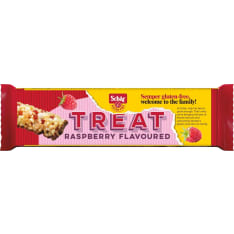 Schär Treat Chocolate, raspberry and apple bar with grains gluten-free 22g
