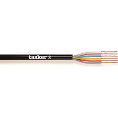 Tasker 6x 0.25 - 100 m Musta Datakaapeli