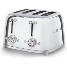 Smeg TSF03 neljän viipaleen leivänpaahdin, kromattu