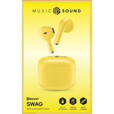 MusicSound Swag TWS bluetooth kuulokkeet keltainen
