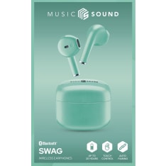 MusicSound Swag TWS bluetooth kuulokkeet vihreä
