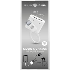 MusicSound Split Music And Charge USB-C/USB-C adapteri