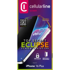 Cellularline Eclipse irrotettava iPhone 16 Plus yksityisyyssuojakalvo