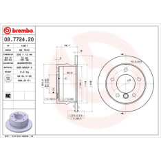 Brembo 08.7724.20 Jarrulevy, Taka