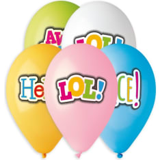 Colorful messages 5 pcs balloon