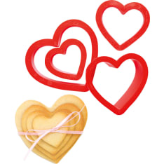Mold set, heart 4 pcs