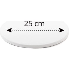 Decora Italia valkoinen 25cm 1,2cm paksu kakkualusta