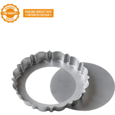 Loose-bottomed Pie pan, round patterned edge 20cm
