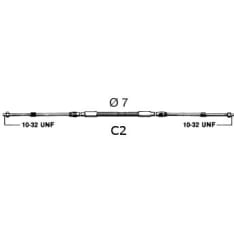 Ultraflex C-2 7' remote control cable