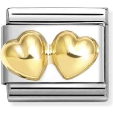 Nomination Classic 030116/23 double rounded hearts piece