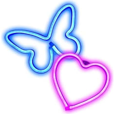 WeCool iLY DIY Heart & Butterfly Neon Wall Lights