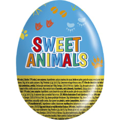 Dolci Preziosi Sweet animals 20 g maito- ja valkosuklaa yllätysmuna