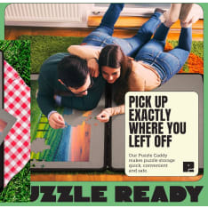 Puzzle Ready - Kannettava palapelilauta, 1500 palan palapeleille, 6 lajittelualustaa