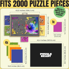 Puzzle Ready - Puinen palapelilauta, 2000 palan palapeleille