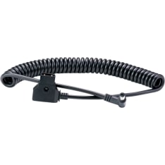 Atomos D-Tap to DC Locked connector Barrel Coiled Cable for Battery Eliminator and all Recorders