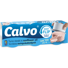 Calvo 3x65/52 g aurinkokukkaöljyssä tonnikala