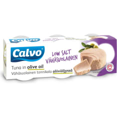 Calvo 3x80/52 g oliiviöljyssä vähäsuolainen tonnikala