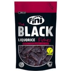 Fini Black Liquirice Lakritsikala 180 g karkkipussi