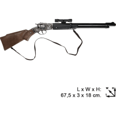 Gonher Cowboy kivääri kantohihnalla ja tähtäimellä