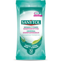 Sanytol 72 kpl monikäyttöinen desinfiointipyyhe