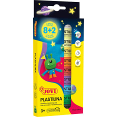 Jovi pimeässä hohtava muovailuvaha 10 väriä x 15 g