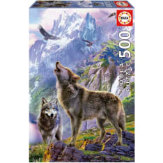 Educa Wolves in the Rocks 500p palapeli