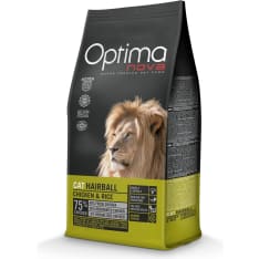 Optimanova hairball chicken & rice 2 kg kissan kuivaruoka
