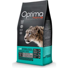 Optimanova cat sterilised chicken & rice 2 kg kissan kuivaruoka