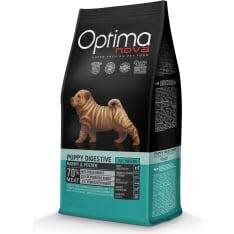 Optimanova dog puppy digestive rabbit & potato grain free 12 kg koiranpennun kuivaruoka