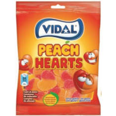 Vidal Peach Hearts Persikan makuiset makeiset  90 g karkkipussi
