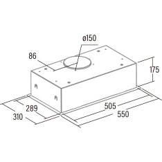 CATA GCB 55 X cooker hood, energy efficiency class C, hood, width 55 cm, 371 m³/h, LED, stainless steel/grey