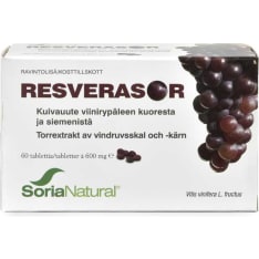 Soria Natural Resverasor 60 tabl. ravintolisä