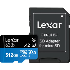Lexar Microsdxc 633X Uhs-I/A2/U3/10 R100/W45Mb (V30) 512Gb microsd