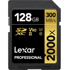 Lexar Pro 2000x UHS-II U3 (V90) R300/W260 128GB SDXC muistikortti