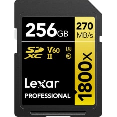 Lexar Pro 1800x UHS-II U3 (V60) R270/W180 256GB SDXC muistikortti