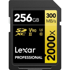 Lexar Pro 2000x UHS-II U3 (V90) R300/W260 256GB SDXC muistikortti