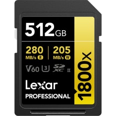 Lexar Sdxc Pro 1800X U3 Uhs-Ii R280/W210 (V60) 512Gb sd