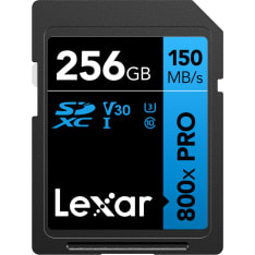 Lexar Sdxc 800X Pro Uhs-I Cards, C10 (V30) U3, R150/W45, 256Gb sd