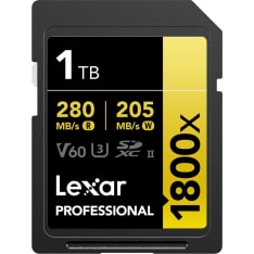 Lexar Sdxc Pro 1800X U3 Uhs-Ii R280/W210 (V60) 1Tb sd