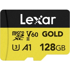 Lexar Microsdxc Gold Uhs-Ii/C10/A1/U3 R280/W100 (V60) 128Gb microsd