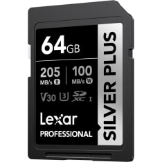 Lexar Sdxc Professional Silver Plus 1066X Uhs-I/U3/A2/4K R205/W100 (V30) 64Gb sd